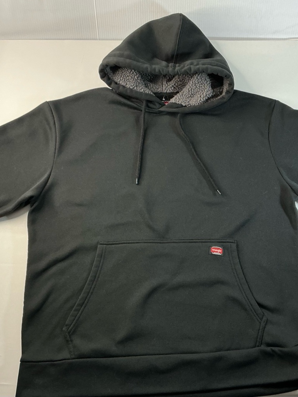 Wrangler Black Sherpa-Lined Pullover Hoodie